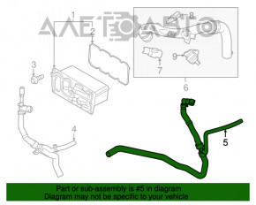 Furtunul de intercooler stânga pentru Ford Fusion mk5 13-20 1.5T