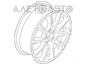 Roată de 16 inch, 5*108 Ford Fusion mk5 13-20 tip 1, margine curbă, vopseaua s-a umflat.