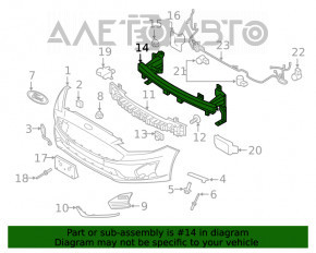 Amplificator bara fata Ford Fusion mk5 17-20 nou non-original