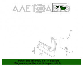 Moldura aripii triunghiulară stânga Ford Fusion mk5 13-20 cromată dublă