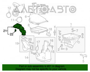 Receptor de aer Honda Accord 13-17, 2 piese