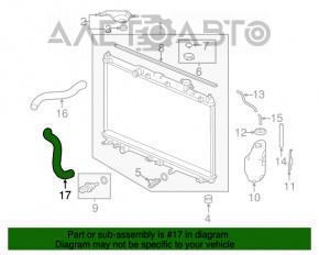 Furtunul de răcire inferior Honda Accord 13-17 3,5