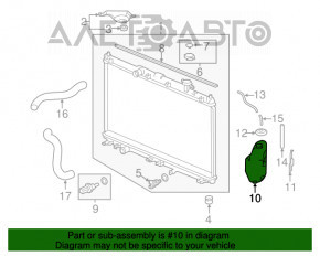 Rezervor de expansiune pentru răcirea motorului Honda Accord 13-17 cu capac