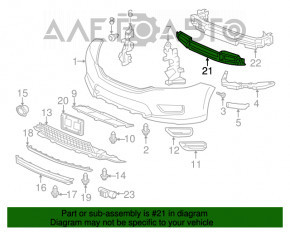 Absorbantul de bara fata pentru Honda Accord 13-15