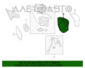 Oglindă laterală dreapta Honda Accord 13-15 argintie