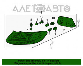 Lampa exterioară aripă stângă Honda Accord 13-15