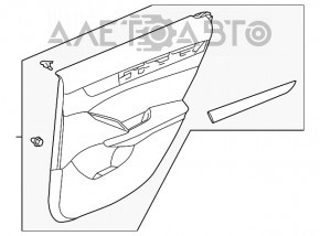 Capacul usii, cartela din spate stanga pentru Honda Accord 18-22, negru.