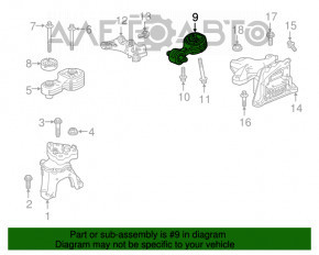 Подушка двигателя задняя Honda Accord 18-22 1.5T