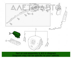 Airbag-ul pasagerului din bordul Honda Accord 18-22