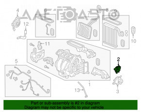 Actuatorul motorului care acționează ventilatorul de încălzire și aer condiționat pentru Honda Insight 19-22.