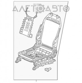 Scaun șofer Honda Accord 18-22 fără airbag, electric, material textil negru