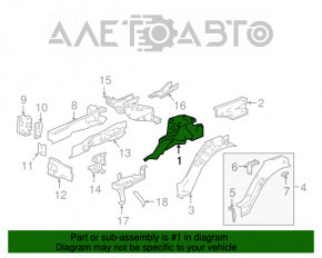 Partea din față dreapta a unui sfert Honda Accord 18-22