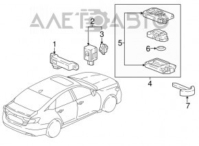 Cheie inteligentă Honda Accord 18-22 cu 4 butoane, zgârieturi