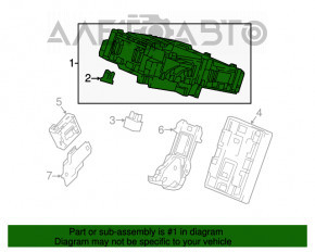 Blocul de siguranțe subtorpedou pentru Honda Accord 18-22 Sport