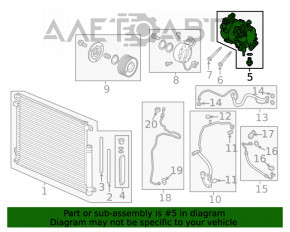 Компрессор кондиционера Honda Civic X FC 16-21 2.0