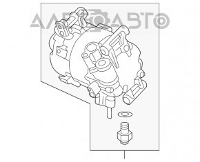 Компрессор кондиционера Honda Civic X FC 16-21 2.0 6CVC140E на з-ч