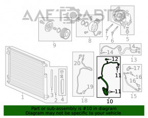 Compresorul de aer condiționat al încălzitorului Honda Civic X FC 16-21 2.0 manuală