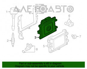 Modulul ECU al motorului Honda Civic X FC 16-18 2.0