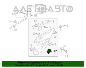 Controlul geamului electric din spatele stânga Hyundai Sonata 11-15 negru.