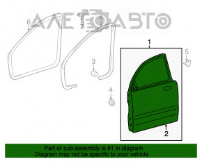 Ușă asamblată față stânga Hyundai Sonata 11-15