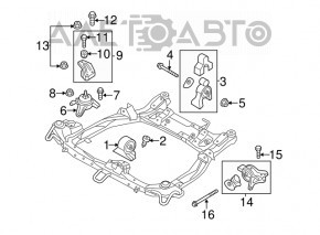 Perna motorului dreapta Hyundai Sonata 11-15 2.4 nou OEM original