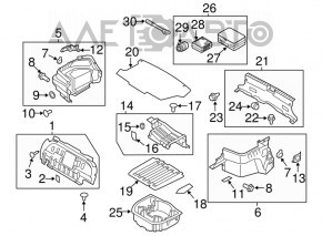 Capac portbagaj Hyundai Sonata 11-15, zgârietură.