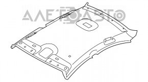 Acoperirea plafonului Hyundai Sonata 11-15 fără panoramic, gri