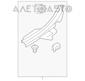 Capacul pragului din spate dreapta pentru Hyundai Sonata 11-15, negru, metal, zgârieturi.