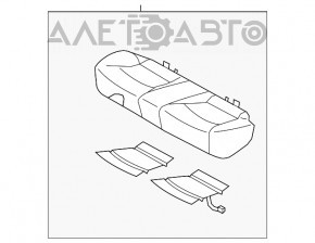 Rândul din spate al scaunelor, al doilea rând, pentru Hyundai Sonata 11-15, material textil gri