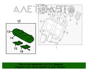 Rândul din spate al scaunelor, al doilea rând Hyundai Sonata 11-15, material textil bej