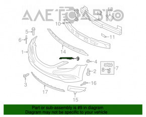 Suportul pentru bara de protecție față stânga sus Hyundai Sonata 11-15, nou, original OEM.