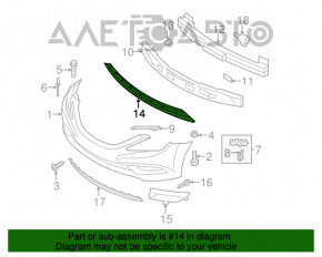 Grila inferioară a bara de protecție față pentru Hyundai Sonata 11-15, nouă, originală OEM