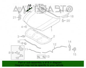 Amortizor capota stânga Hyundai Sonata 11-15