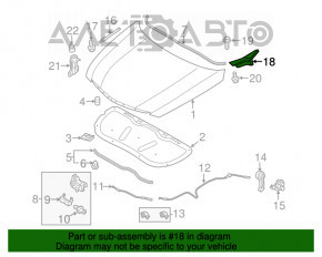 Петля капота левая Hyundai Sonata 11-15 OEM