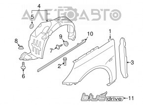 Emblema aripa dreapta fata Hyundai Sonata 11-15 hibrid