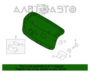 Capacul portbagajului Hyundai Sonata 11-15 are o crăpătură.