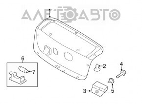 Обшивка крышки багажника Hyundai Sonata 11-15 трещина