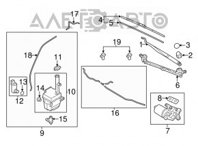 Rezervorul de spălare a parbrizului Hyundai Sonata 11-15 nou OEM original