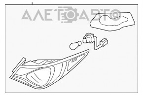 Lampa exterioară aripă stângă Hyundai Sonata 11-15 hibrid