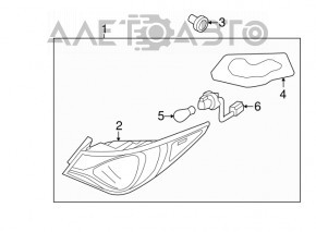 Lampa exterioară aripă stângă Hyundai Sonata 11-15 hibrid