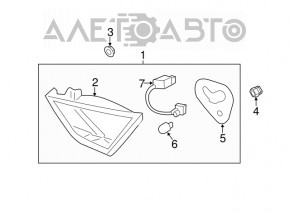 Lampa interioară pentru capacul portbagajului dreapta Hyundai Sonata 11-15 zgârieturi