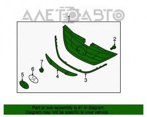 Grila radiatorului Hyundai Sonata 11-15 nou OEM original