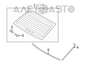 Стекло заднее Hyundai Sonata 11-15 Китай