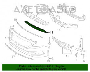 Нижняя решетка переднего бампера Hyundai Sonata 15-17 SE usa тайвань