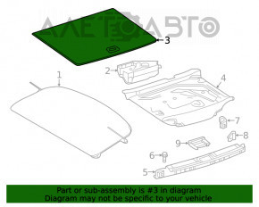 Capacul portbagajului pentru Infiniti QX30 17- este negru, fără mâner, perforat.