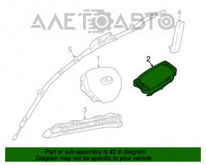 Airbag-ul pasagerului din bordul Infiniti QX30 17- este echipat cu un cartuș pirotehnic ruginit