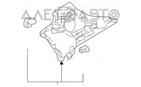 Capac spate stânga Infiniti QX30 17- negru, uzat