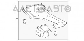 Накладка центральной консоли Lexus ES300h ES350 13-18 черная, потёрта