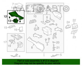 Накладка центральной консоли Lexus ES300h ES350 13-18 черная, царапины