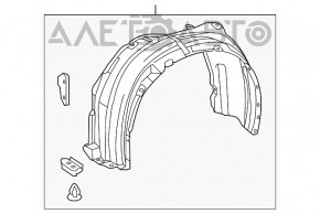 Bara de protecție față dreapta Lexus ES300h ES350 13-18, nou, neoriginal.